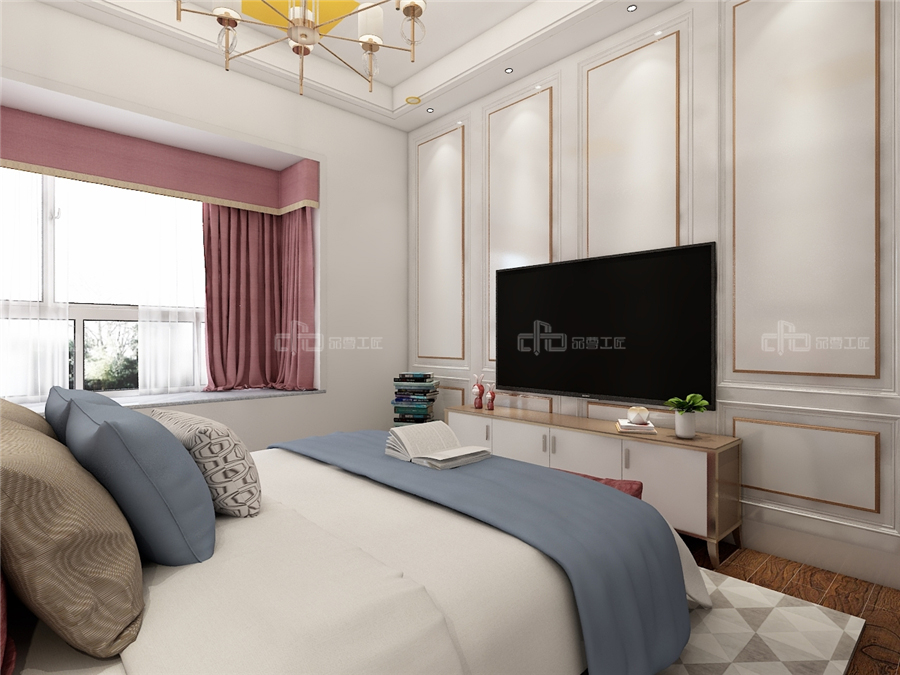 80㎡小戶型裝修效果圖 法式風格整木定制(圖9) 80㎡小戶型裝修效果圖 法式風格整木定制(圖9)