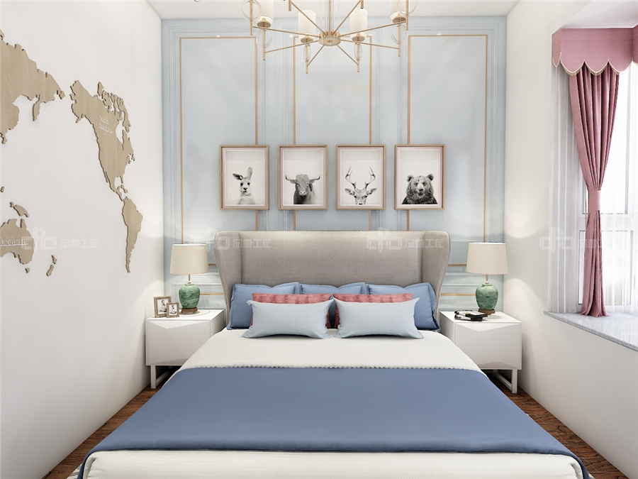 80㎡小戶型裝修效果圖 法式風格整木定制(圖10) 80㎡小戶型裝修效果圖 法式風格整木定制(圖10)