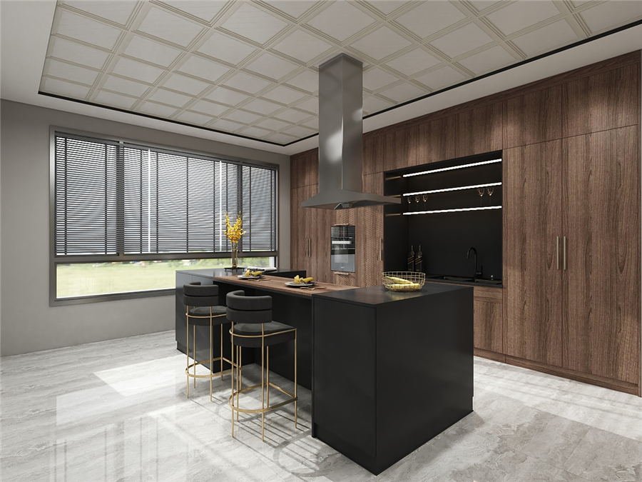 設(shè)計開放式廚房時該注意什么呢？(圖1)