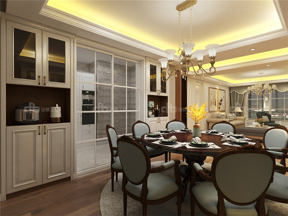 演繹奢而不膩的歐式整木定制風格效果圖案例(圖6) 演繹奢而不膩的歐式整木定制風格效果圖案例(圖6)