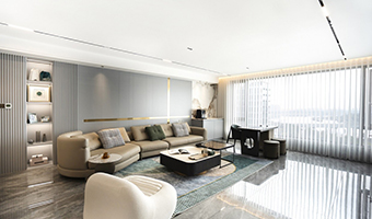 238㎡現代輕奢大平層，整木定制四居室案