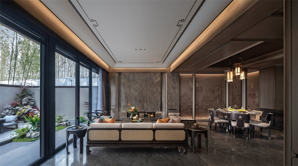 450㎡整木定制別墅,新中式大宅風范(圖2) 2.jpg